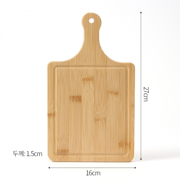 [쿠킹홈] 대나무 손잡이 피자트레이(사각형) (27x16cm)