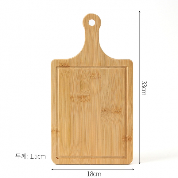 [쿠킹홈] 대나무 손잡이 피자트레이(사각형) (33x18cm)