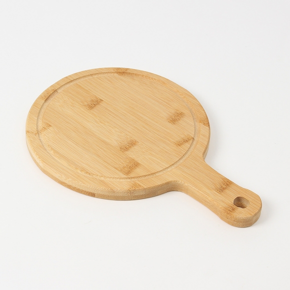 [쿠킹홈] 대나무 손잡이 피자트레이(원형) (28x19.5cm)