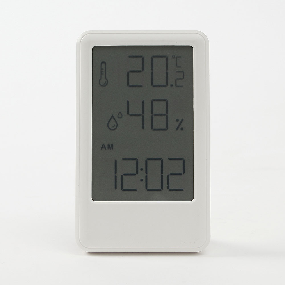 Oce 세로 데스크 시계 디지털 탁상시계 화이트 알람 테이블 시계 스탠드 습온도계 숫자 벽시계