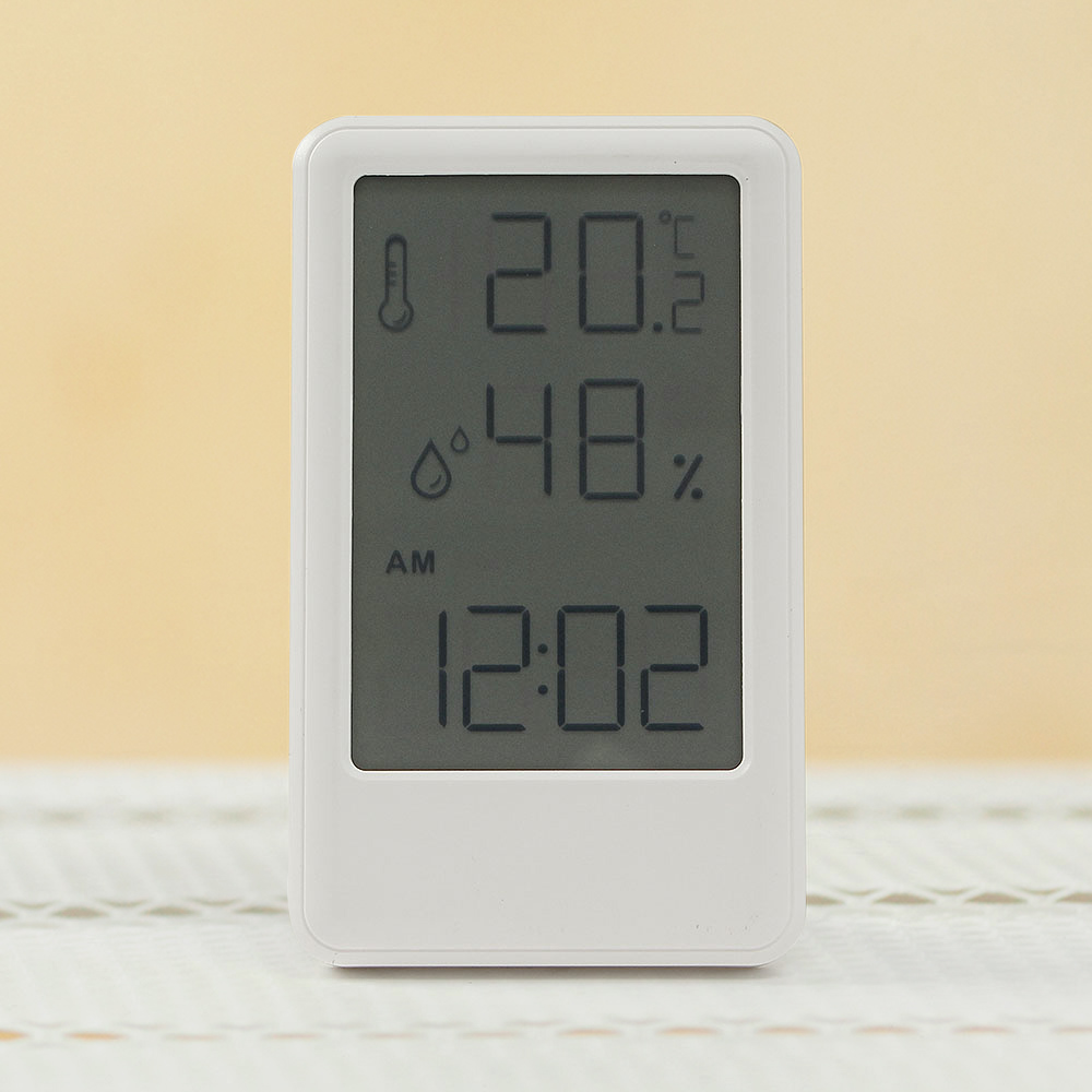 Oce 세로 데스크 시계 디지털 탁상시계 화이트 알람 테이블 시계 스탠드 습온도계 숫자 벽시계
