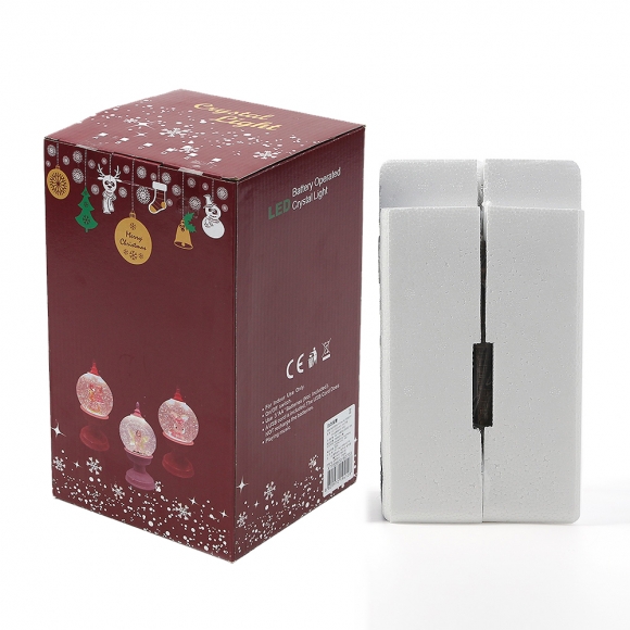 LED 크리스마스 스노우볼 오르골(산타 하우스)