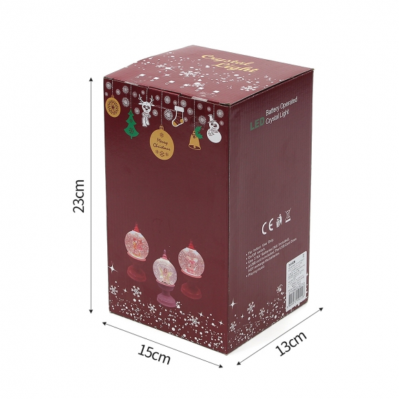 LED 크리스마스 스노우볼 오르골(산타 하우스)