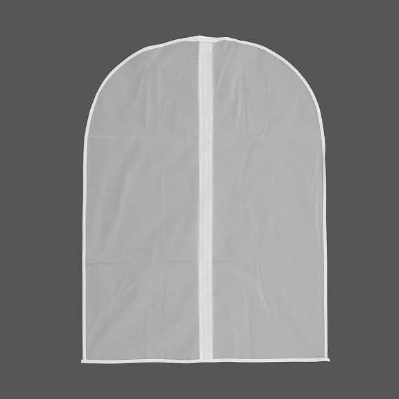 정리만렙 반투명 지퍼식 옷커버 5p세트(화이트) (60x80cm)