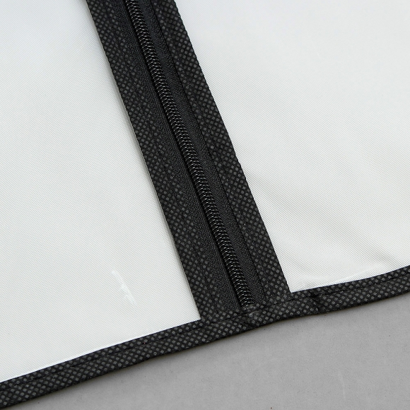 정리만렙 반투명 지퍼식 옷커버 5p세트(블랙) (60x100cm)