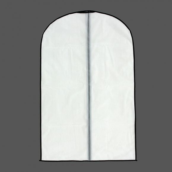 정리만렙 반투명 지퍼식 옷커버 5p세트(블랙) (60x100cm)