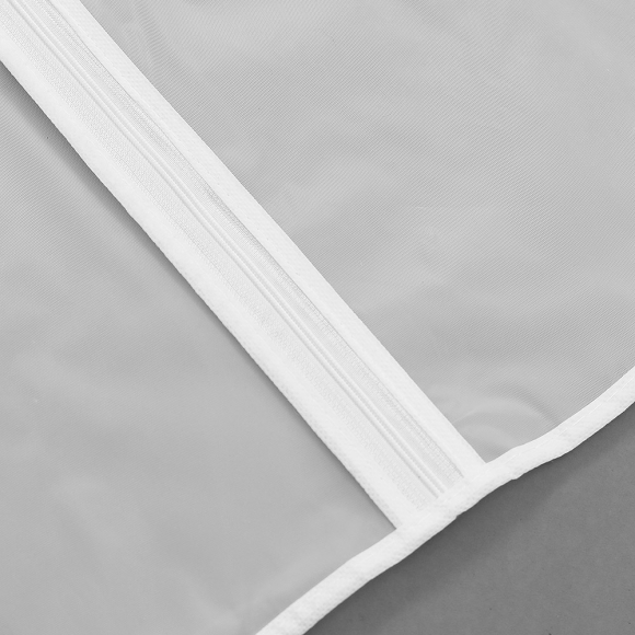 정리만렙 반투명 지퍼식 옷커버 5p세트(화이트) (60x100cm)