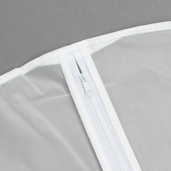 정리만렙 반투명 지퍼식 옷커버 5p세트(화이트) (60x120cm)