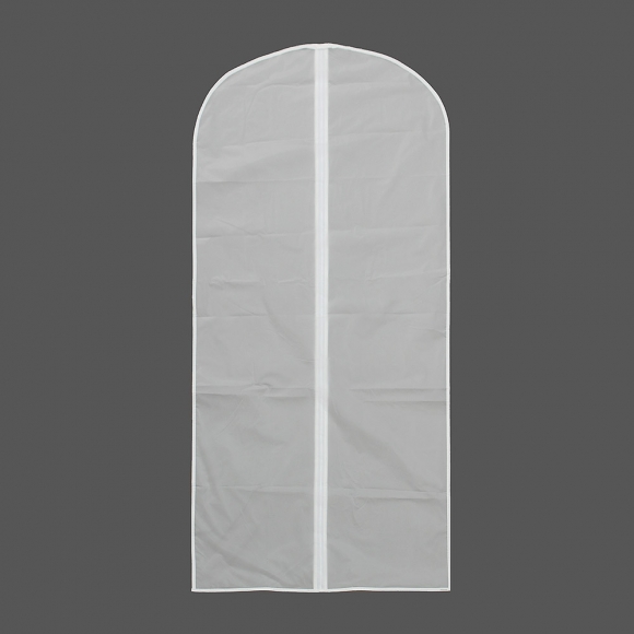 정리만렙 반투명 지퍼식 옷커버 3p세트(화이트) (60x140cm)