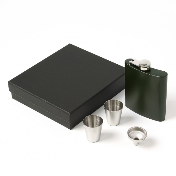킹스트리 힙플라스크 세트(카키) (200ml)