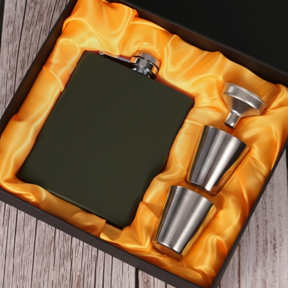 킹스트리 힙플라스크 세트(카키) (200ml)