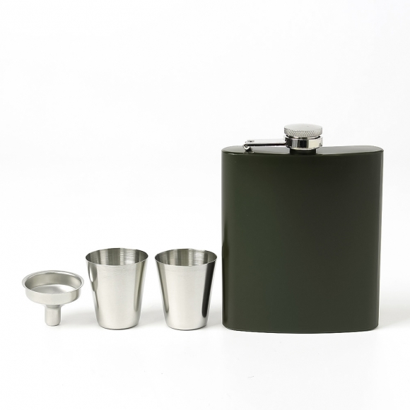 킹스트리 힙플라스크 세트(카키) (200ml)