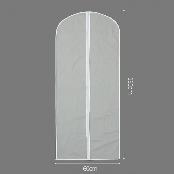 정리만렙 반투명 지퍼식 옷커버 2p세트(화이트) (60x160cm)