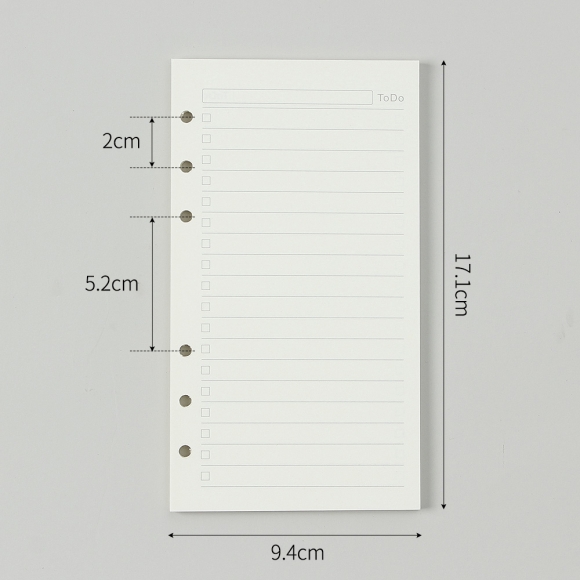 채움 6공 투두리스트 다이어리 속지 180매(A6)