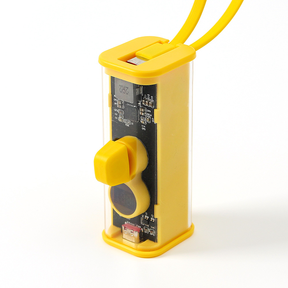 Oce 휴대용 동시 무선충전기 보조밧데리 Ctype 노랑 충전 밧데리 가벼운 보조배터리 스마트폰 밧데리