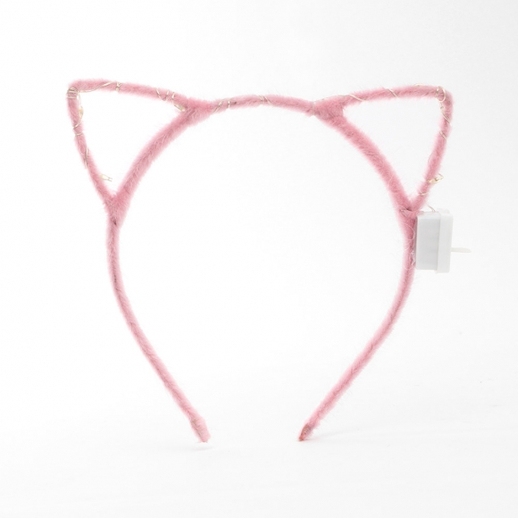 LED 큐티 고양이 머리띠 5p세트(핑크)