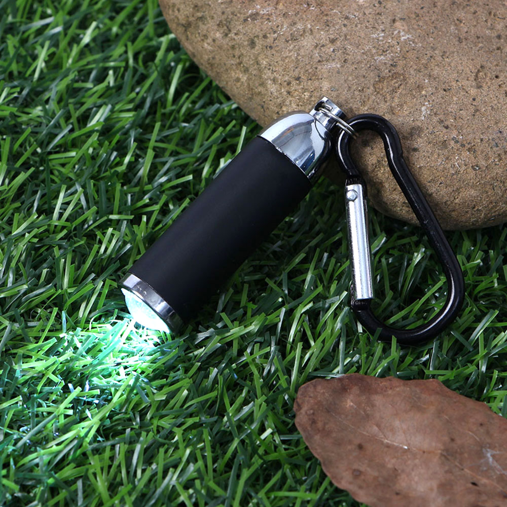 Oce 초경량 카라비너 LED 미니 랜턴 5입 블랙 가벼운 렌턴 후레시 밝은 손전등