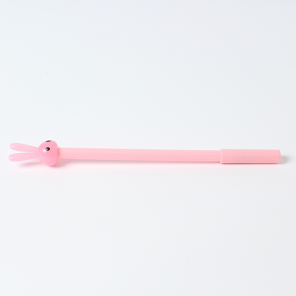 Oce 래빗 부드러운 볼펜 10p 핑크 0.5mm 뚜껑 펜 필기 볼펜 노트 필기류