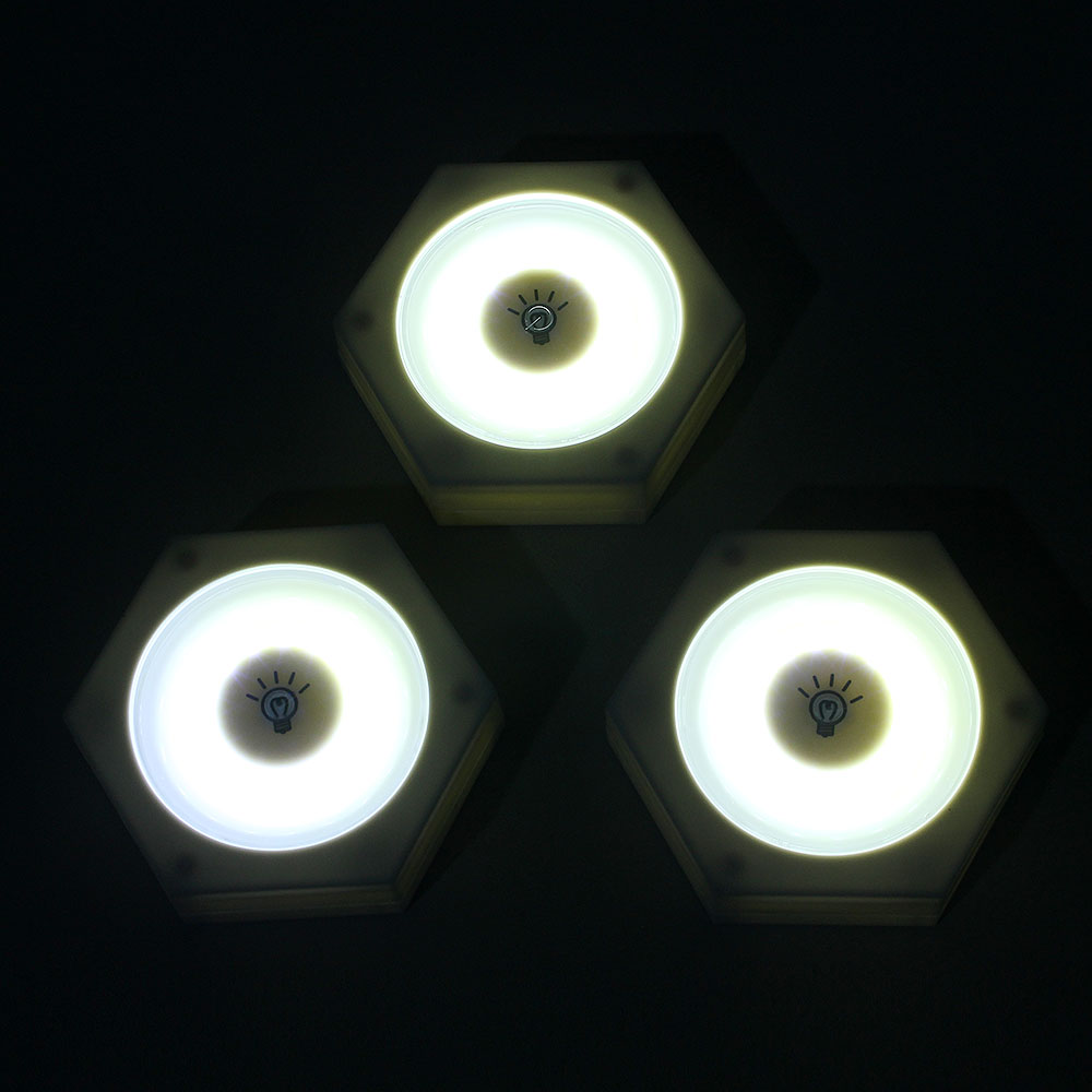 Oce LED 미니 리모콘 전등 3입 백색 베란다 벽조명 주방 식탁 조명 드레스룸 전등