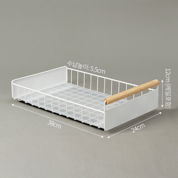 양념통정리 슬라이딩 레일 선반(H12cm)