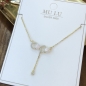 [비쥬홀릭] 실버925 큐빅 담수진주 18K도금 목걸이 148