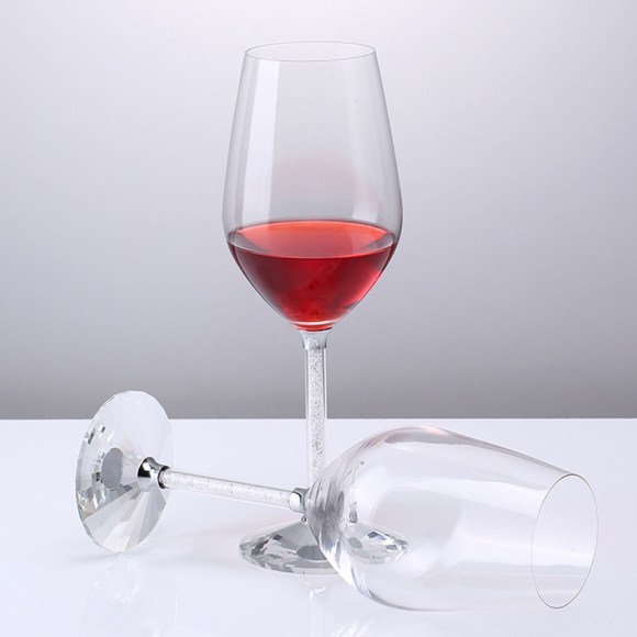브릴리언트 큐빅 와인잔 2p세트(350ml) (쇼핑백포함)