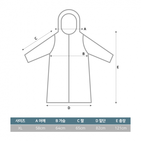 트렌드 남녀공용 바람막이 레인코트(XL) (민트)