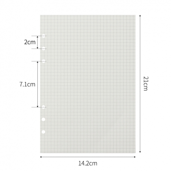 채움 6공 모눈 다이어리 속지 180매(A5)