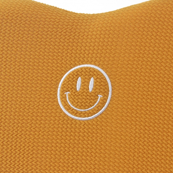 스마일 메모리폼 의자 등받이 쿠션(옐로우)