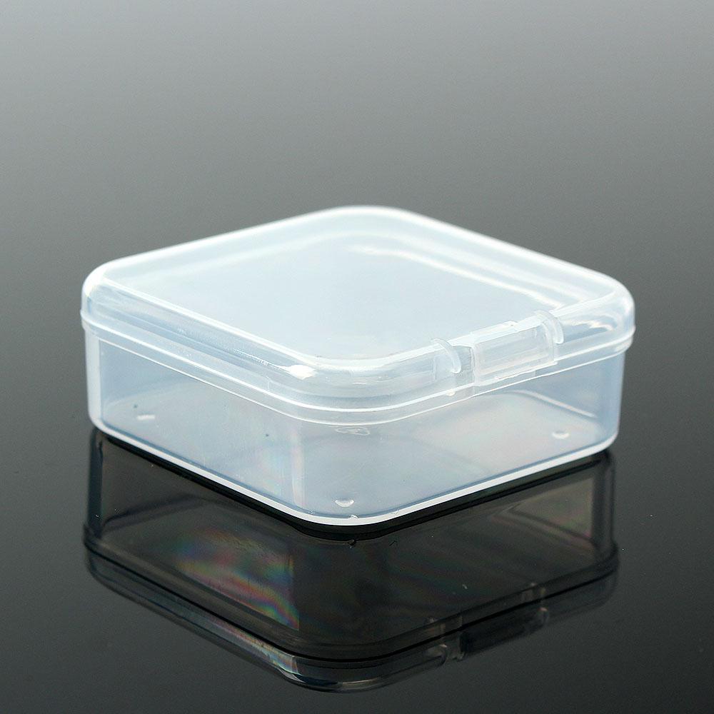Oce 헤어핀 정리함 플라스틱 빈통 10p 5.5x5.5 공구 아크릴 박스 단추 공예 비즈 케이스 투명 뚜껑 상자