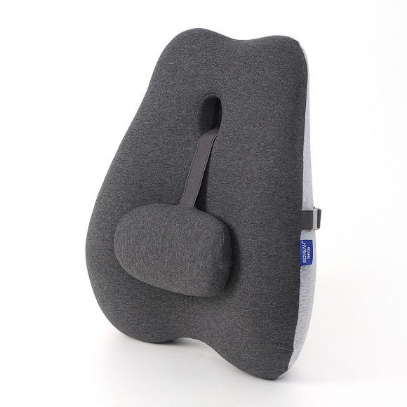 높이조절 밀착 메모리폼 의자 등받이 쿠션(블랙)