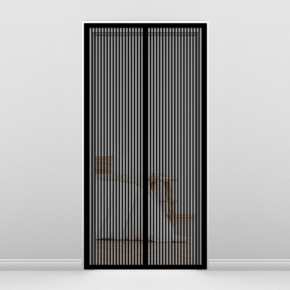 [리빙피스] 방충네트 자석 문 모기장(90x210cm) (블랙)