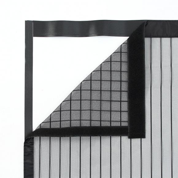 [리빙피스] 방충네트 자석 문 모기장(100x210cm) (블랙)