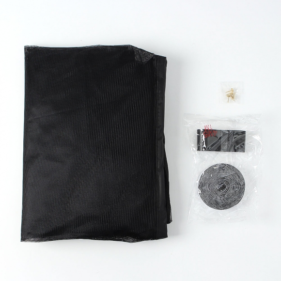 [리빙피스] 해충차단 자석 문 모기장(90x210cm) (블랙)
