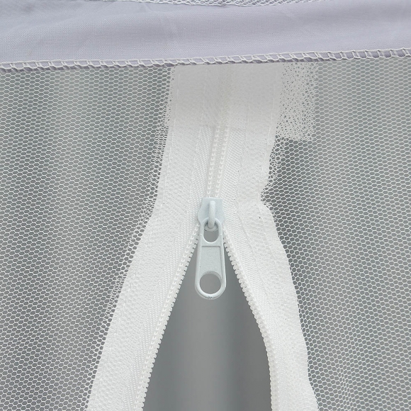 [리빙피스] 더촘촘 사각 원터치 침대모기장(150x200cm) (그레이)