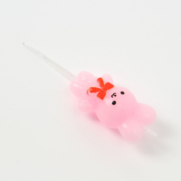 해피니스 리본토끼 생일초 3개입 x 3세트(핑크)