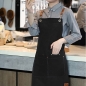 레더원 캔버스 방수 앞치마(블랙)