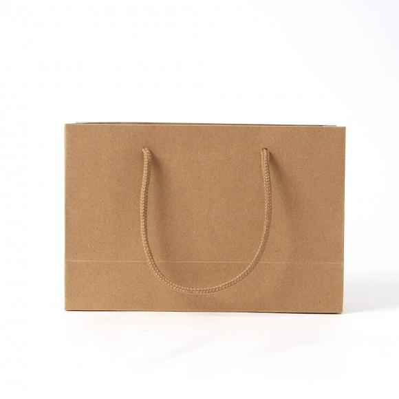 심플 가로형 종이 쇼핑백 10p세트(21x14cm) (크라프트)   