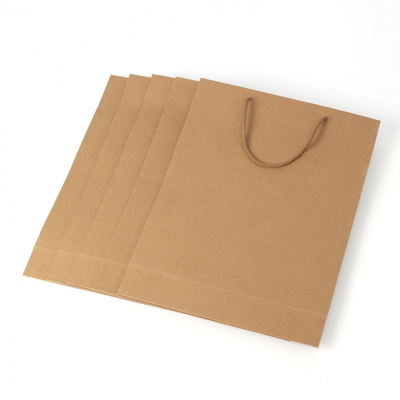 심플 세로형 종이 쇼핑백 5p세트(30x40cm) (크라프트)  
