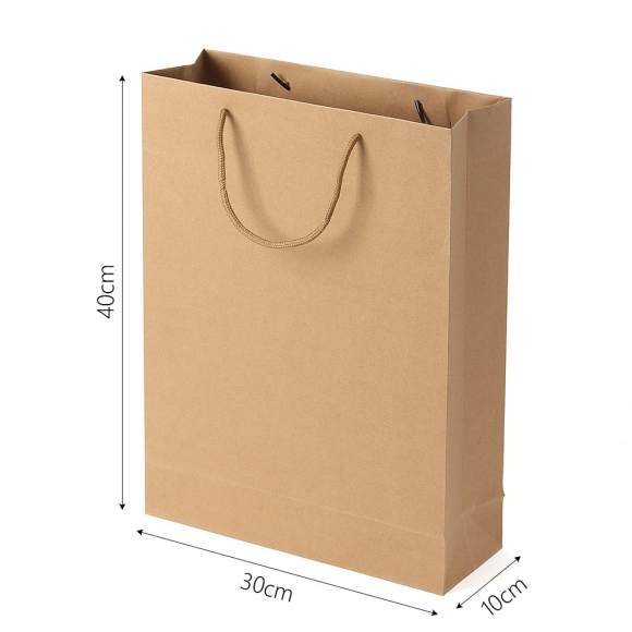 심플 세로형 종이 쇼핑백 5p세트(30x40cm) (크라프트)  