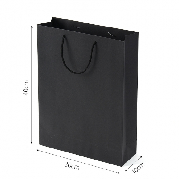 심플 세로형 종이 쇼핑백 5p세트(30x40cm) (블랙)   