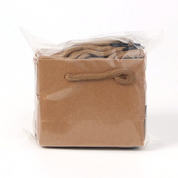 심플 가로형 종이 쇼핑백 10p세트(12x10cm) (크라프트)  