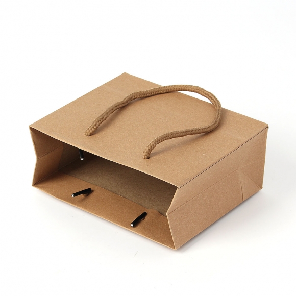 심플 가로형 종이 쇼핑백 10p세트(15x12cm) (크라프트)   