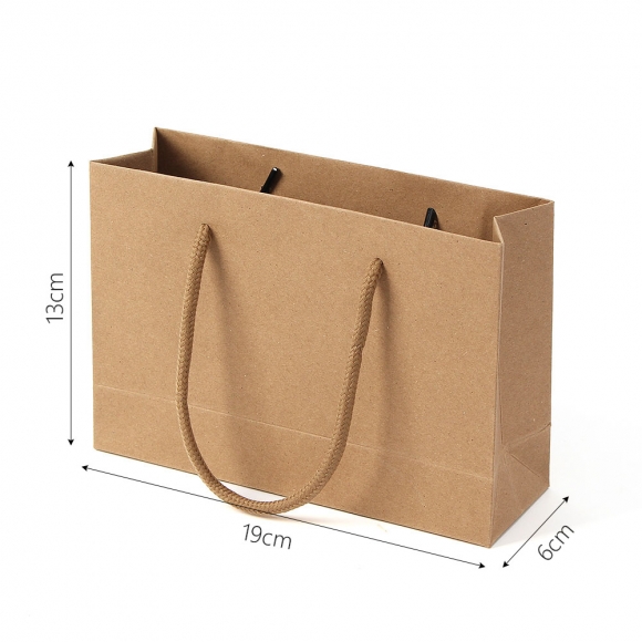심플 가로형 종이 쇼핑백 10p세트(19x13cm) (크라프트)  