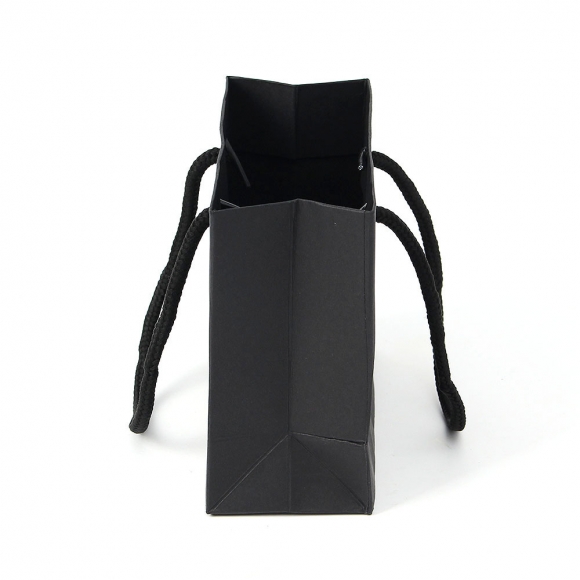 심플 가로형 종이 쇼핑백 10p세트(15x12cm) (블랙)  