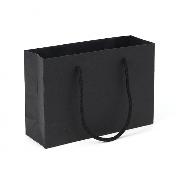 심플 가로형 종이 쇼핑백 10p세트(19x13cm) (블랙)  