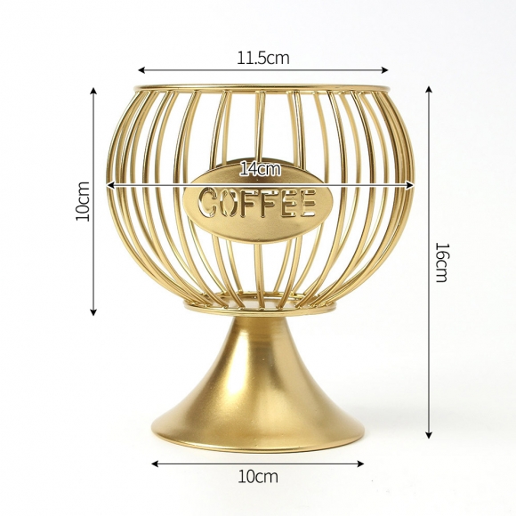 카페무드 캡슐커피 보관 바구니(와인잔) (골드)