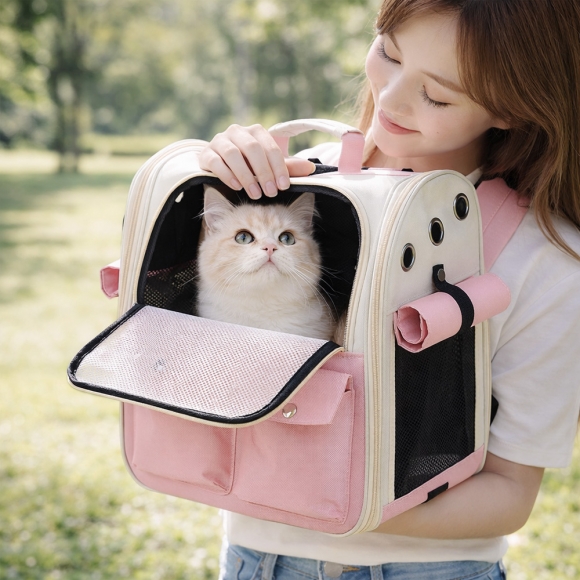 포에버펫 반려동물 백팩 이동가방(핑크)