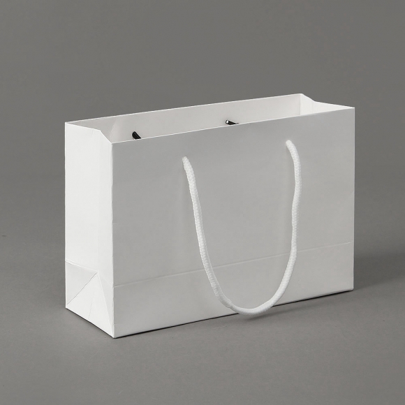 심플 가로형 종이 쇼핑백 10p세트(21x14cm) (화이트)   
