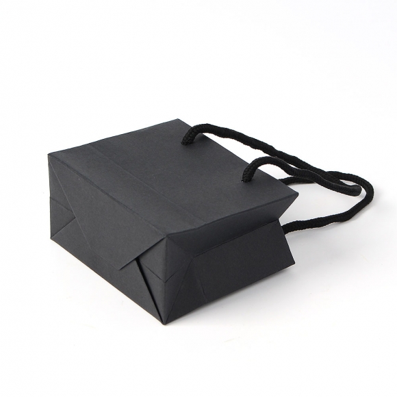 심플 가로형 종이 쇼핑백 10p세트(12x10cm) (블랙)   